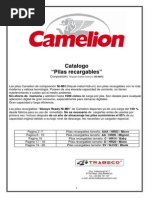 Catalogo Camelion Pilas Recargables Nimh