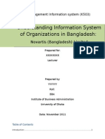 Understanding Information System of Organizations in Bangladesh-Novartis (Bangladesh) LTD (Course-MIS)