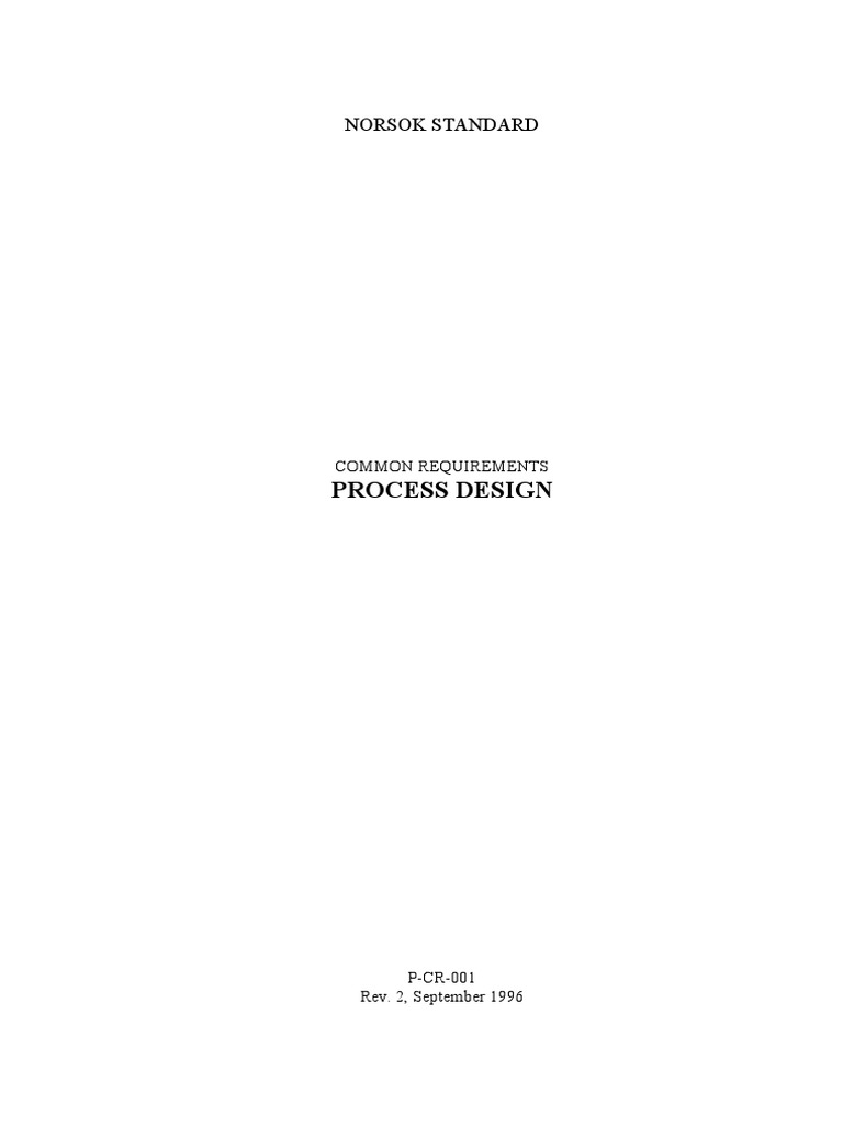 Norsok Process Design | PDF | Pump | Valve