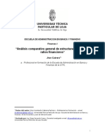 Análisis Comparativo General de Estructura Financiera y Ratios Financieros