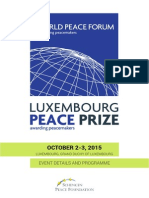 Luxembourg Peace Prize 2015 - Full Programme