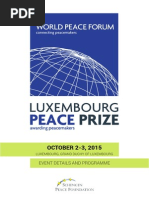 Luxembourg Peace Prize 2015 - Full Programme