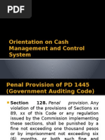 Orientation On Cash Management and Control System