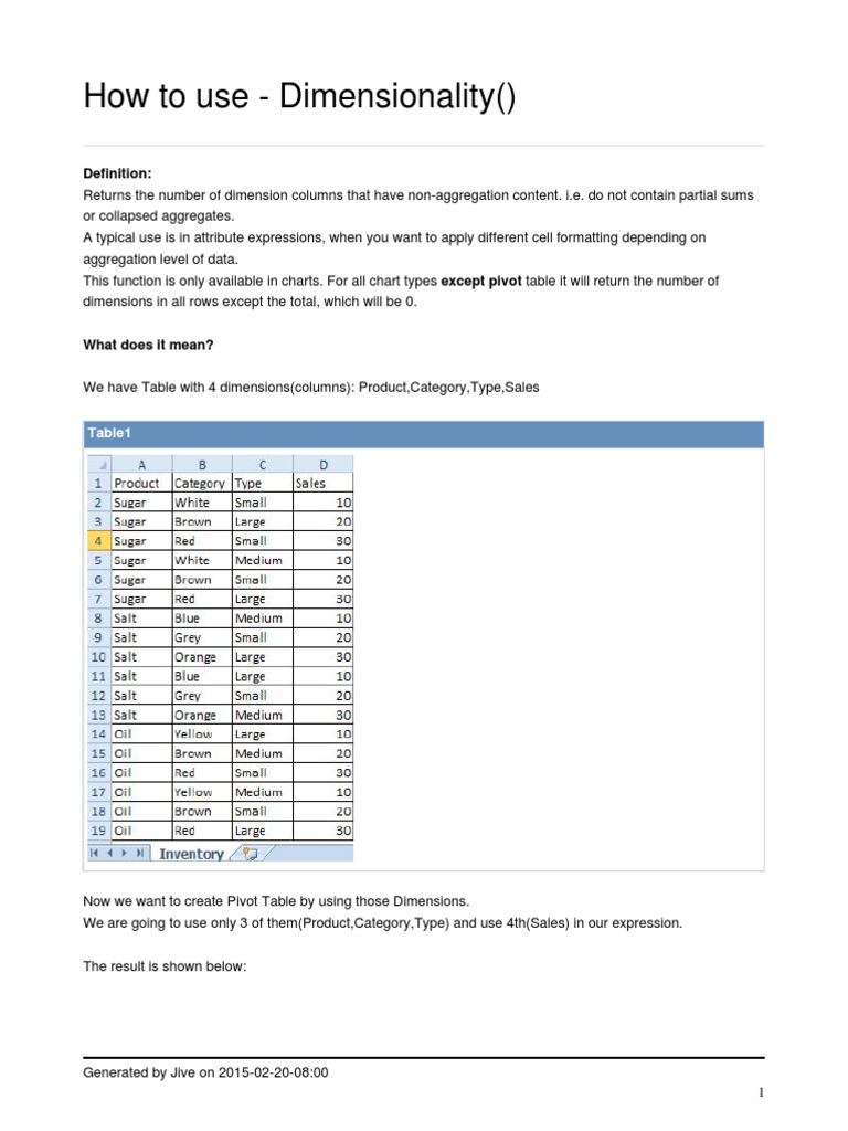 Understanding Dimensionality in Qlik Charts | PDF | Computers