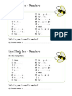 Spelling Bee - Numbers