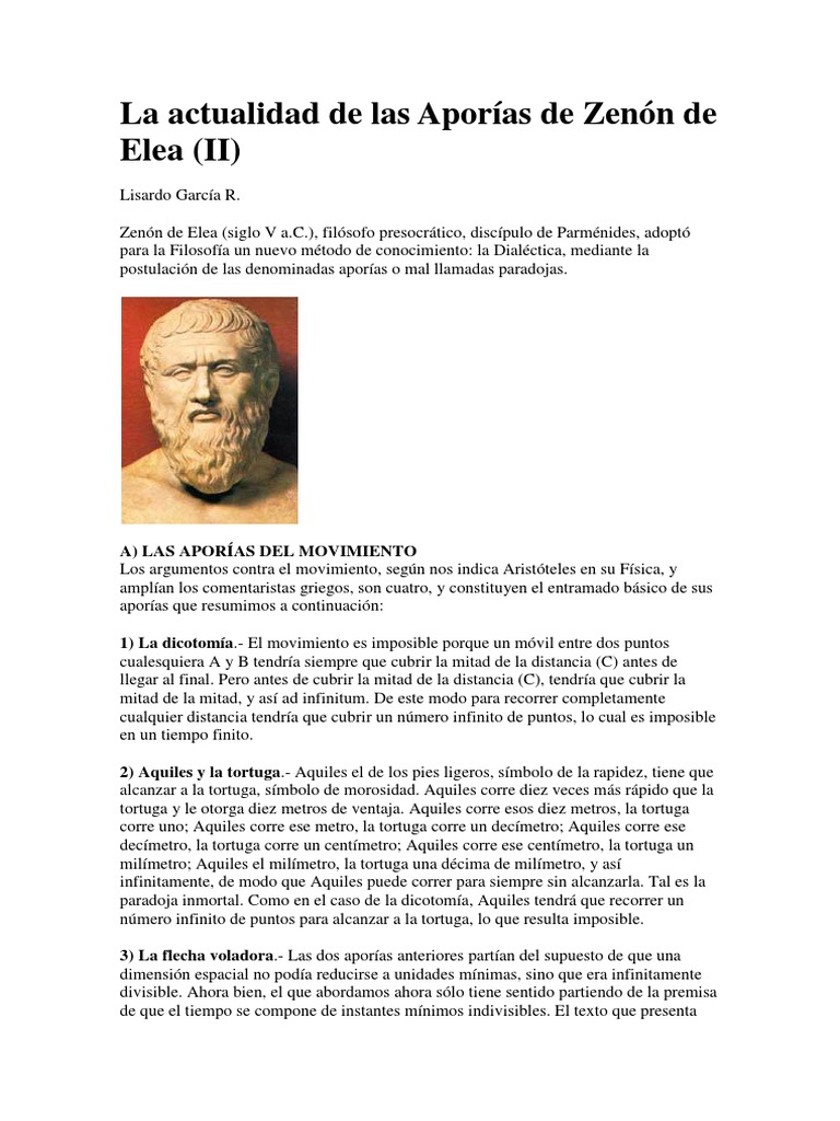 Zenón de Elea y El Movimiento