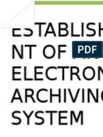 Electronic Archiving System Report