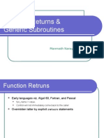 7 - Function Returns & Generic Subroutines