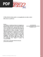 A filosofia da educação e a maquinaria escolar