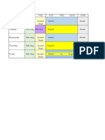 School Timetable Term 1