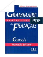 Grammaire Progressive Du Francais Niveau Intermediaire Avec 600 Exercices CORIGEE