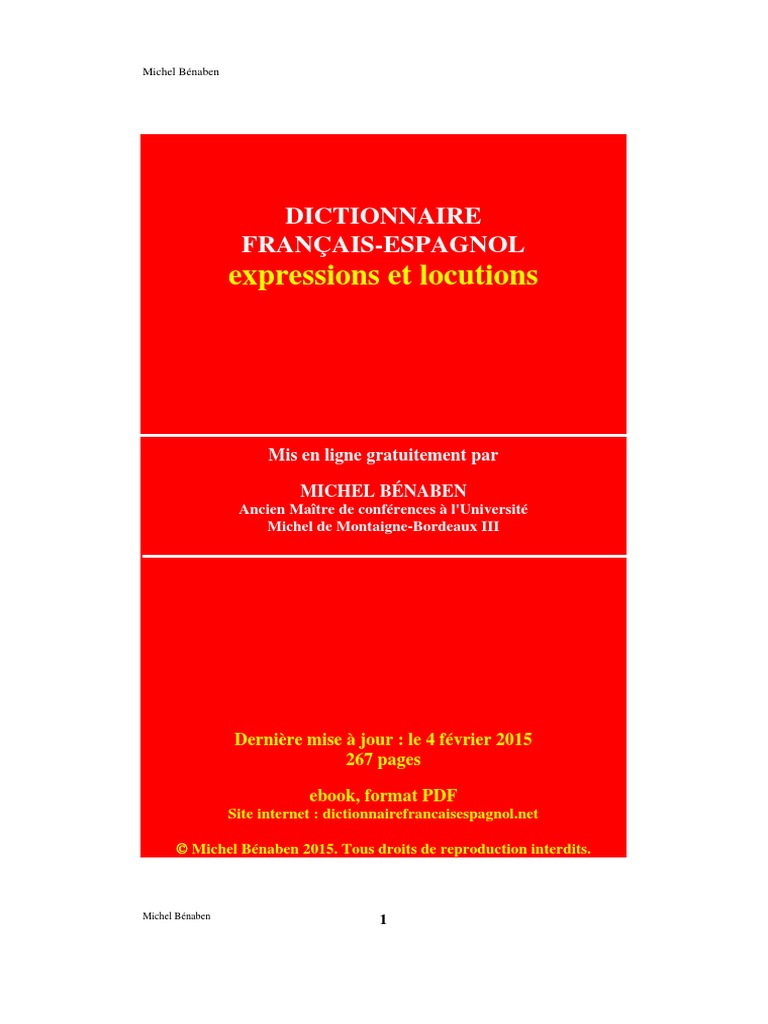 Dictionnaire Francais Espagnol | PDF | La nature