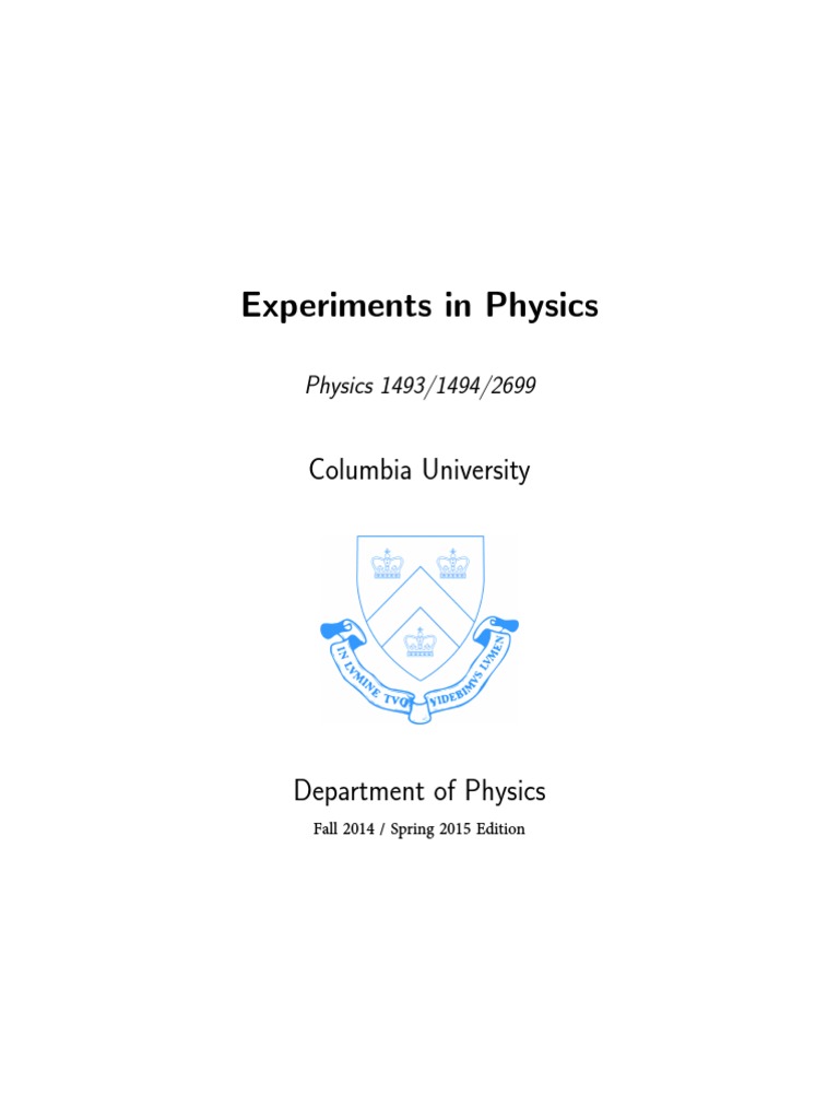1493 Physics Lab Manual Manual | PDF | Collision | Magnetic Field