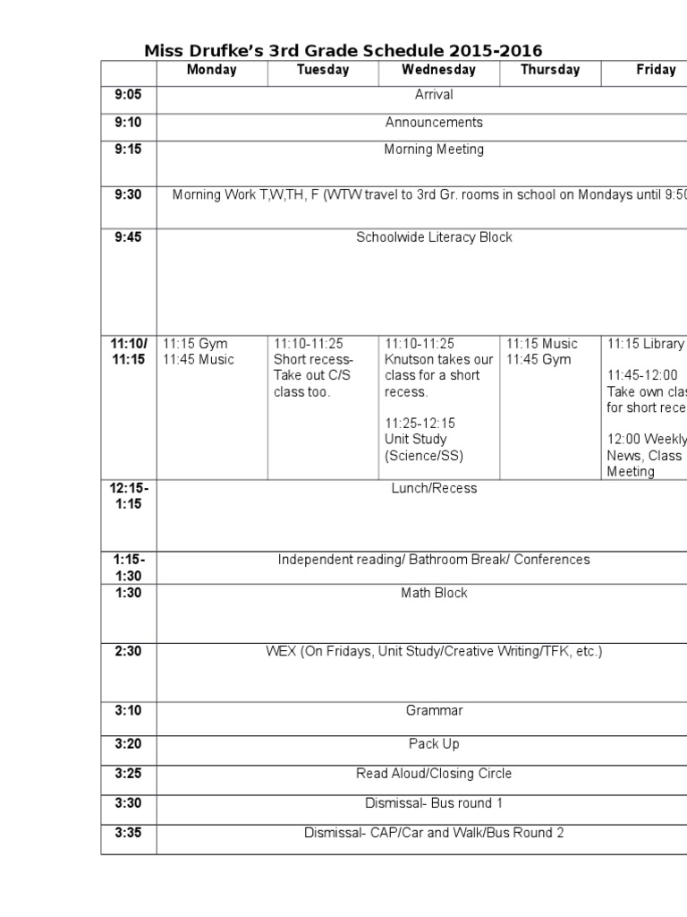 Drufke 3 Rdschedule | PDF | Language Arts & Discipline | Foreign ...