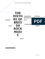 THE Histo Ry of Briti SH Rock Musi C: Canidate: Stefan Bogdan-Ionut Class: Xii-C Coordinator: Professor Gaiu Cezar