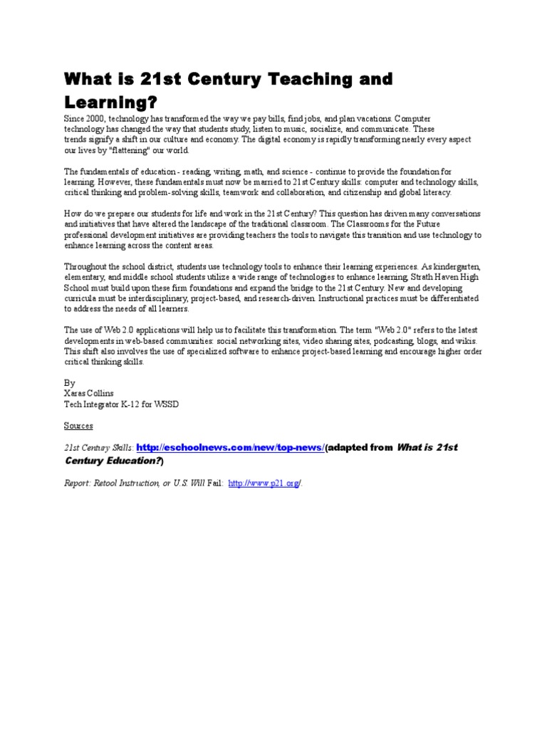 21st Century Teaching Strategies Explained | PDF | Art | Computers