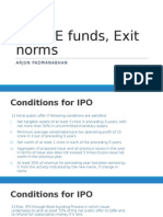 IPO, PE Funds and Exit Norms