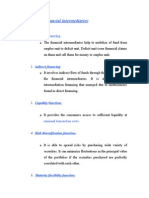 Function of Financial Intermediaries