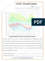 Comparatives and Superlatives Places Text Maze Worksheet