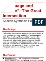 Language and Culture Spoken Synthesis Paper