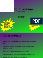 Finding The Meaning of Words