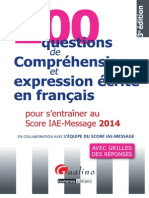 200 Questions de Comprehension Et Expression Ecrite en Francais 1