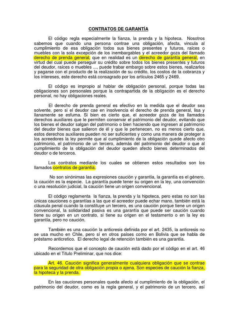 Contratos de Garantia Pagos Fianza
