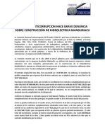 Boletín de Prensa de la Comisión Nacional Anticorrupción