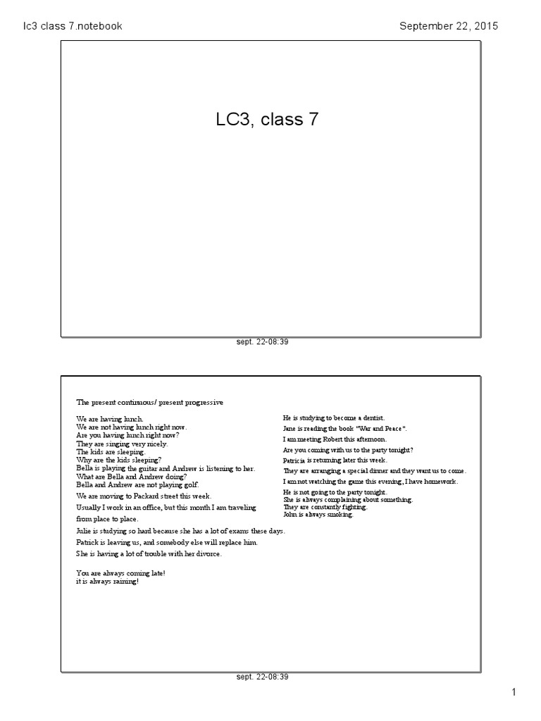 lc3 Class 7 | PDF