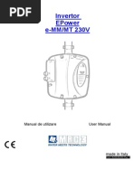 Manual untilizare convertizor de frecventa Epower MM de la MAC3 (variator de turatie) inverter