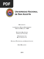 Monografia: Jerarquia de Las Necesidades