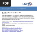 Google Slams Bid To Link Email Scanning Suits 2015-09-22