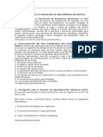 Requisitos para La Operacion de Una Empresa en Mexico