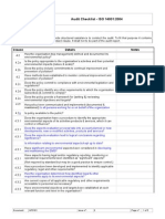 GP3101 ISO 14001 - 2004 Checklist