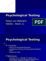 301 Psychological Testing