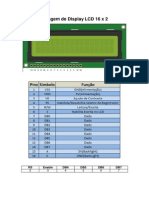 Pinagem de Display LCD 16 X 2