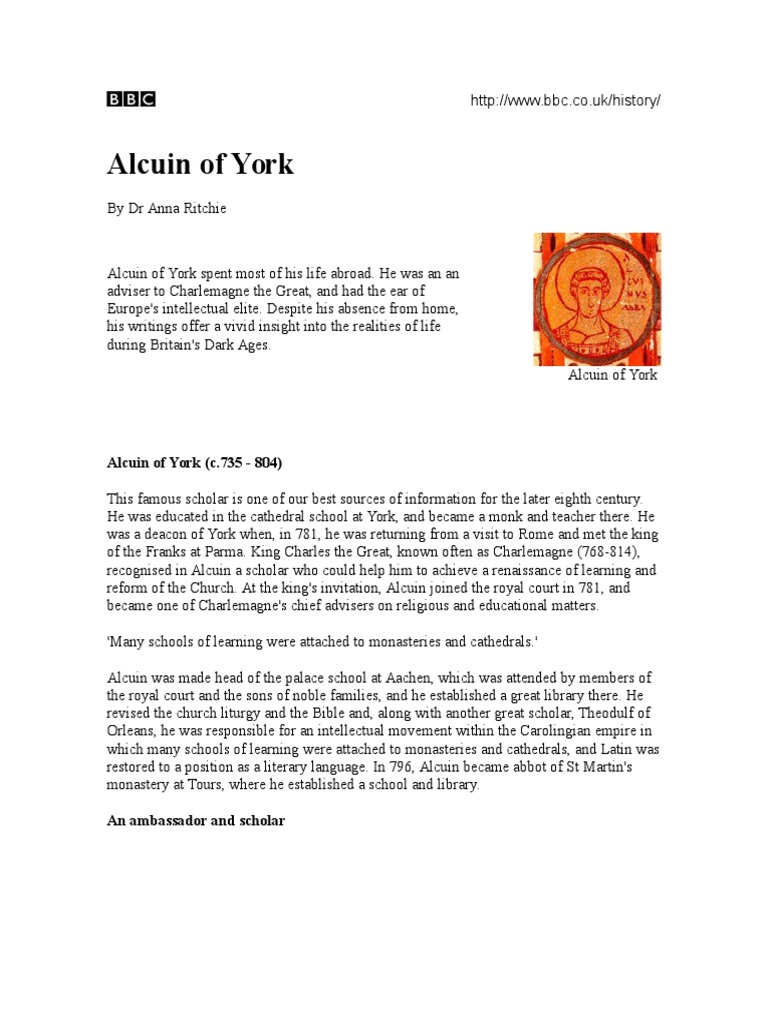 Alcuin of York | PDF | Charlemagne | Religion And Belief