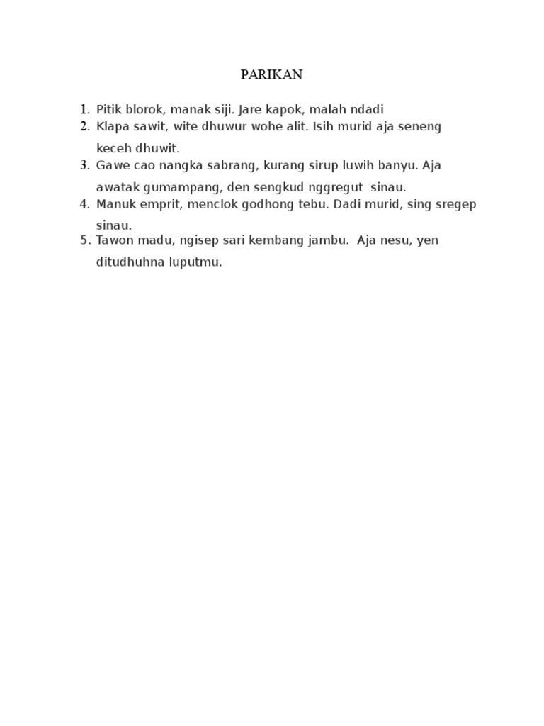 Parikan | PDF