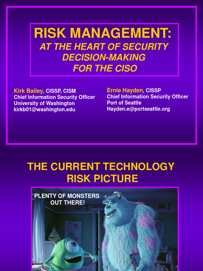 Risk Management Insights for CISOs | PDF | Computer Security | Security