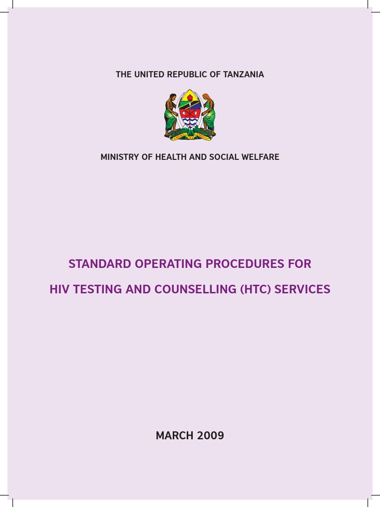 Standard Operating Procedure | PDF | Hiv/Aids | Diagnosis Of Hiv/Aids