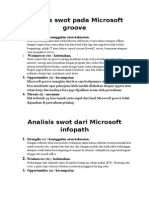 Analisis Swot Pada Microsoft Groove