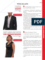 Listes Des Candidats Socialistes en Dordogne Pour Les Élections Régionales 2015