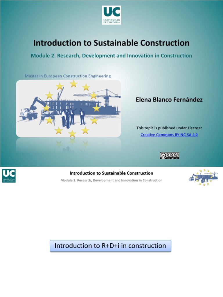 R&D and Innovation in Sustainable Construction | PDF