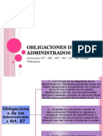 Obligaciones de Los Administrados