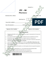 AP PGECET Pharmacy Question Paper & Answer Key Download