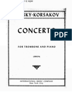 Rimsky-Korsakov - Concerto For Trombone and Band (Trombone and Piano Red) by Dag'dae - SHEET SCORE