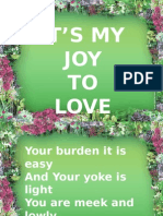 My Joy to Love and Obey God