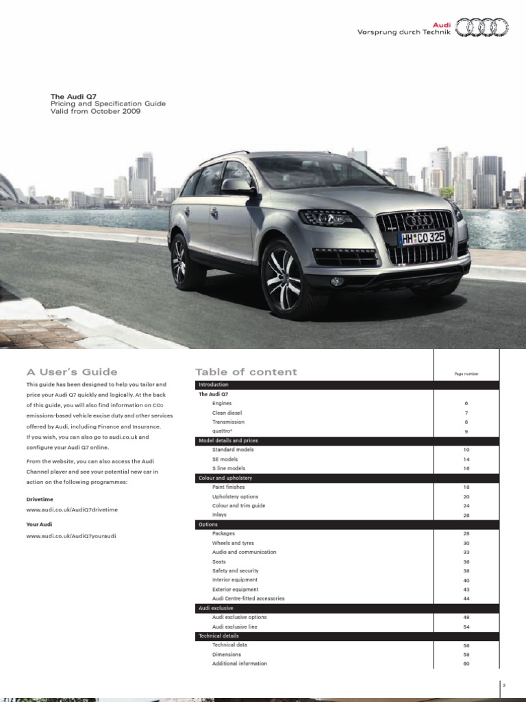 Manual Audi Q7 I Pod Diesel Engine