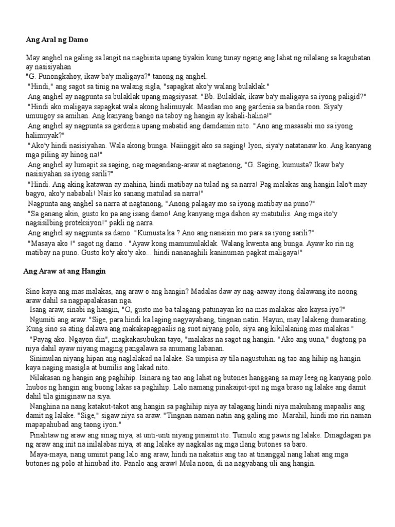 Ang Aral NG Damo | PDF