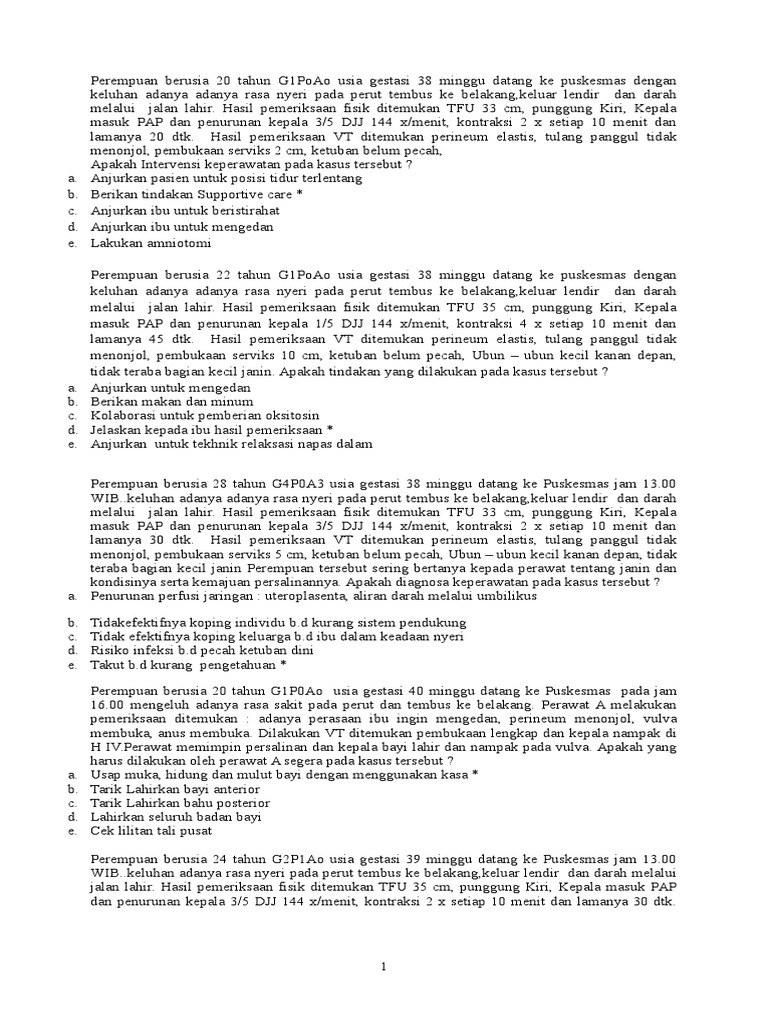 Soal UKOM Maternitas